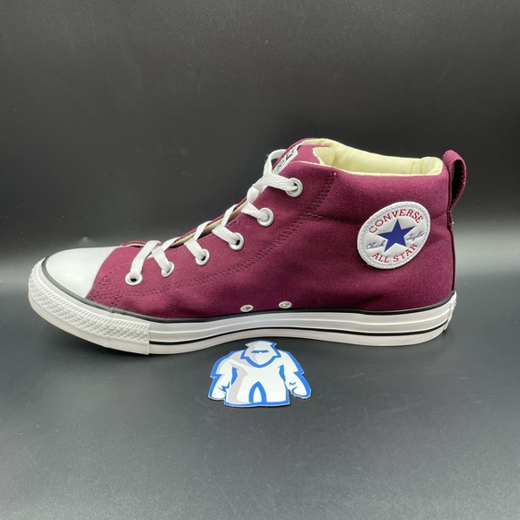 Converse Chuck Taylor All-Star Street Mid Dark Sangria Men’s Sz 10.5 - Picture 6 of 10